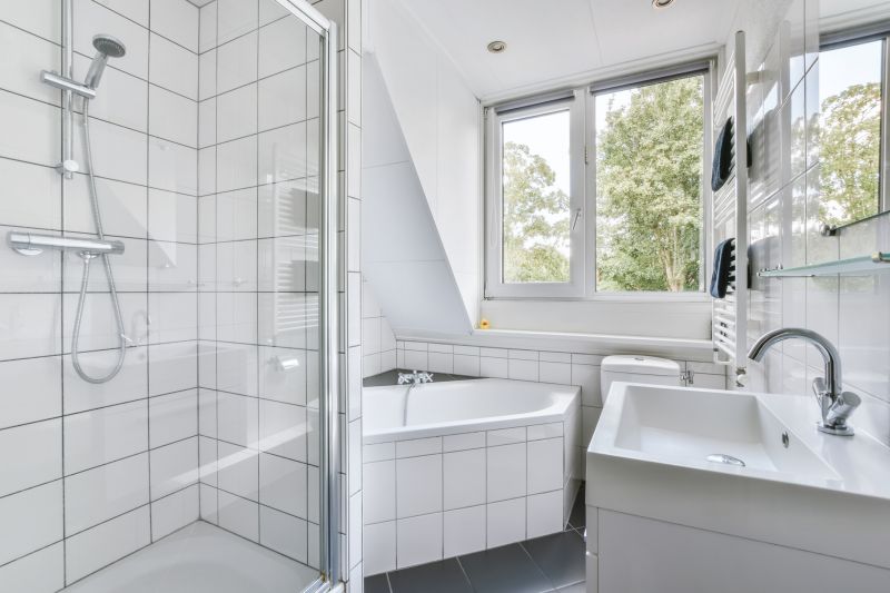 Contemporary Bathroom with Large Tiles